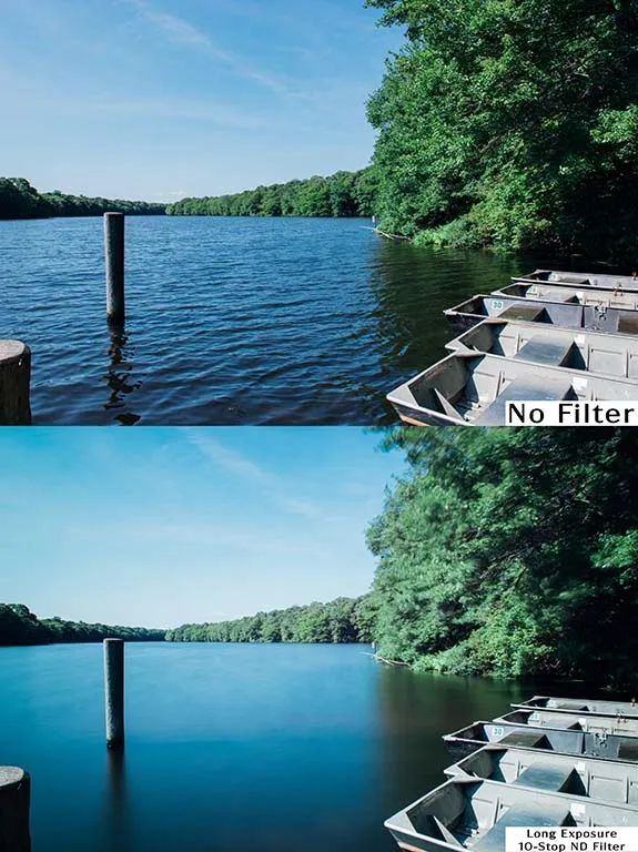 Filtro in vetro bianco acqua a lunga esposizione a specchio caldo ND a spettro completo da 10 stop