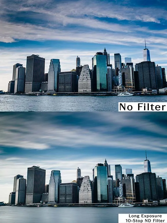 Filtro in vetro bianco acqua a lunga esposizione a specchio caldo ND a spettro completo da 10 stop