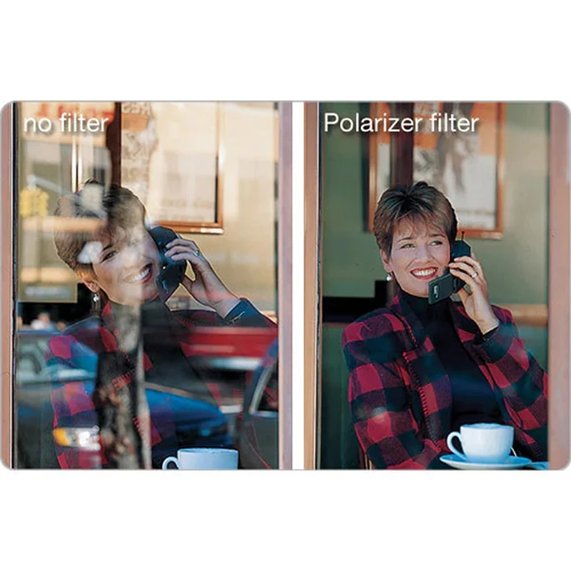 Filtro polarizzatore lineare Tiffen a bassa luminosità con filettatura grossa da 105 mm