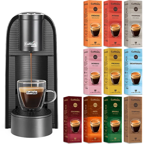 Volta con 200 capsule di caffè