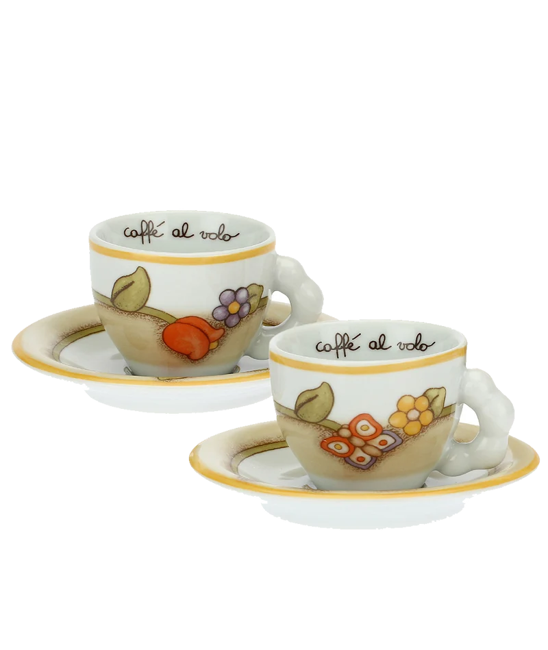 Set 2 Tazzine Caffè Con Piattino Thun