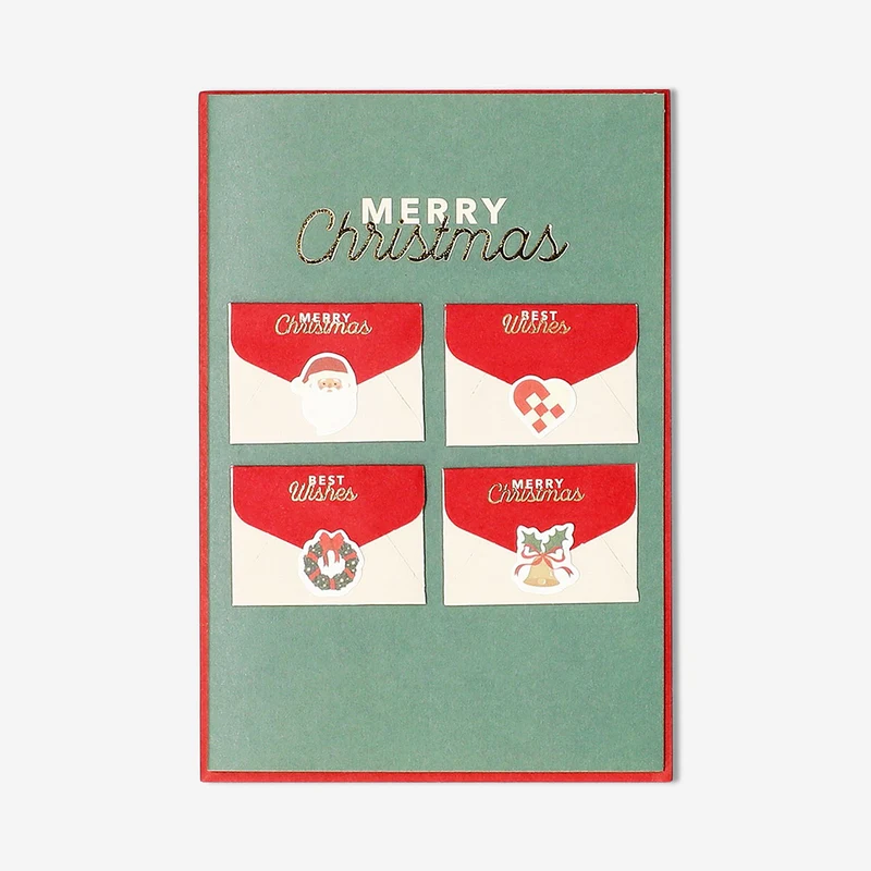 Christmas card - Card with mini envelopes