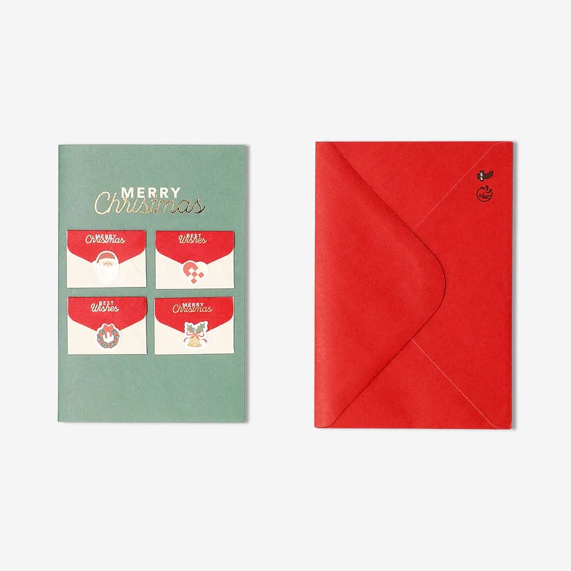 Christmas card - Card with mini envelopes