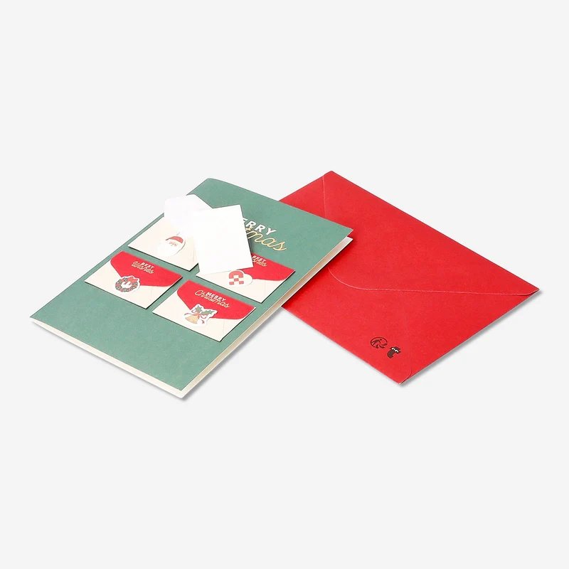 Christmas card - Card with mini envelopes
