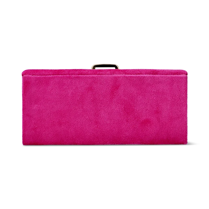 Pink velvet fridge jewellery storage