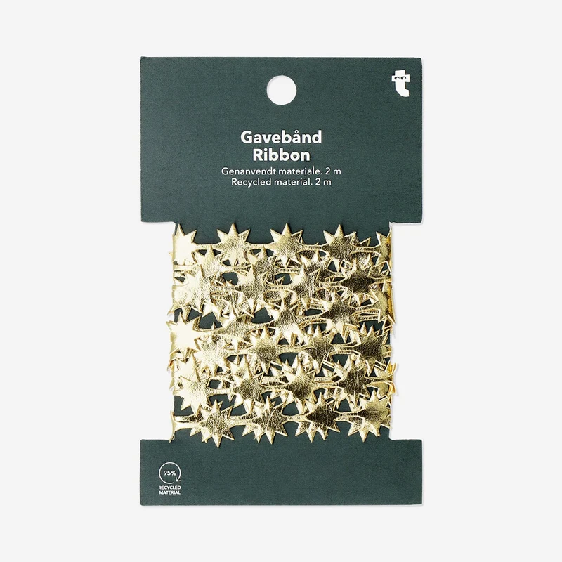 Ribbon with small gold stars - 2 m