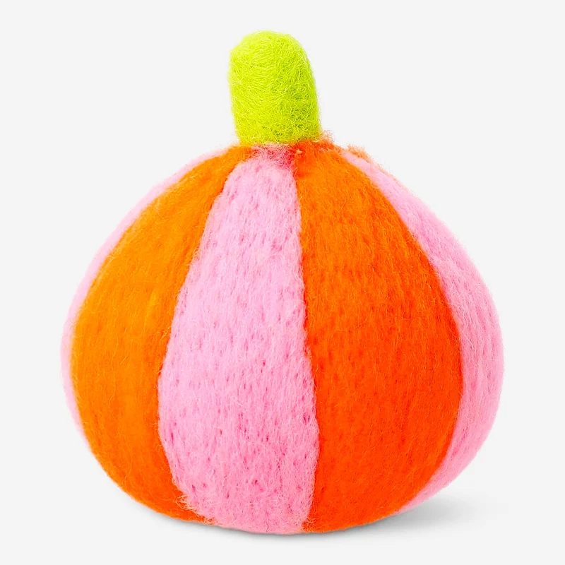 Decorative textile pumpkin - 8 cm