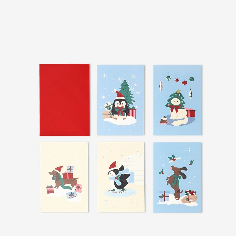Christmas card pack - 5 pcs