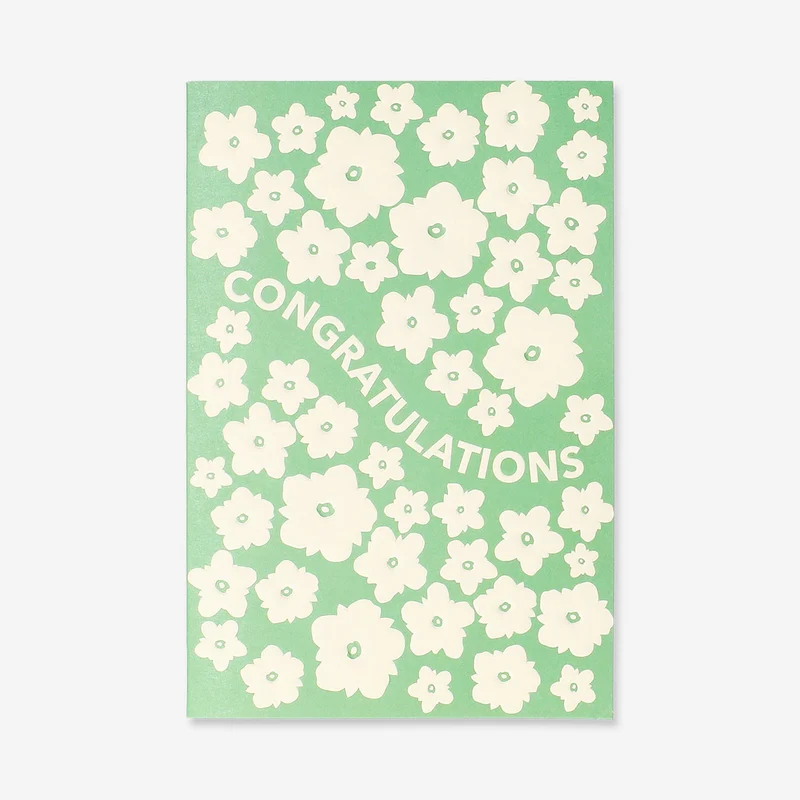 Greetings card - Florals and congratulations