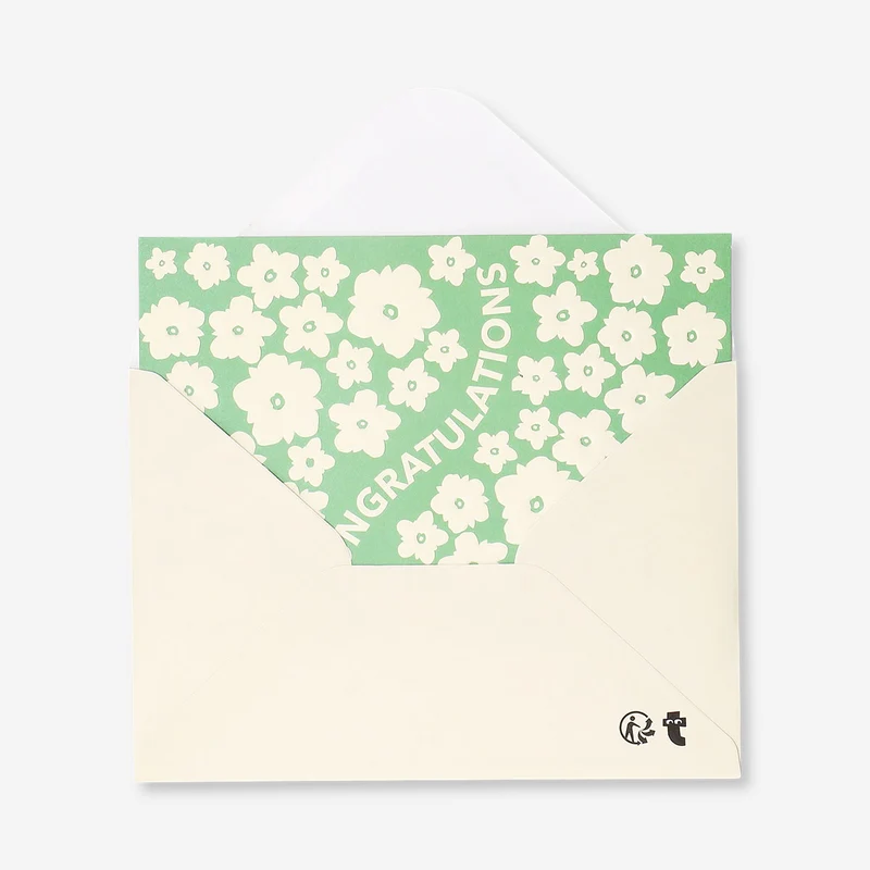 Greetings card - Florals and congratulations