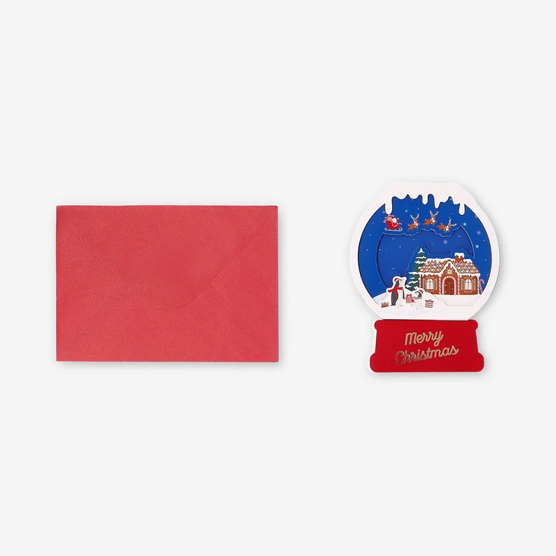 Christmas card - Snow globe