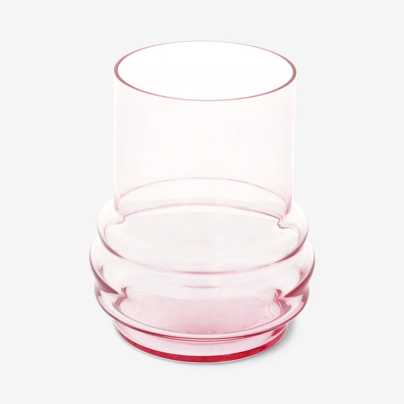 Pink glass vase - 9 cm