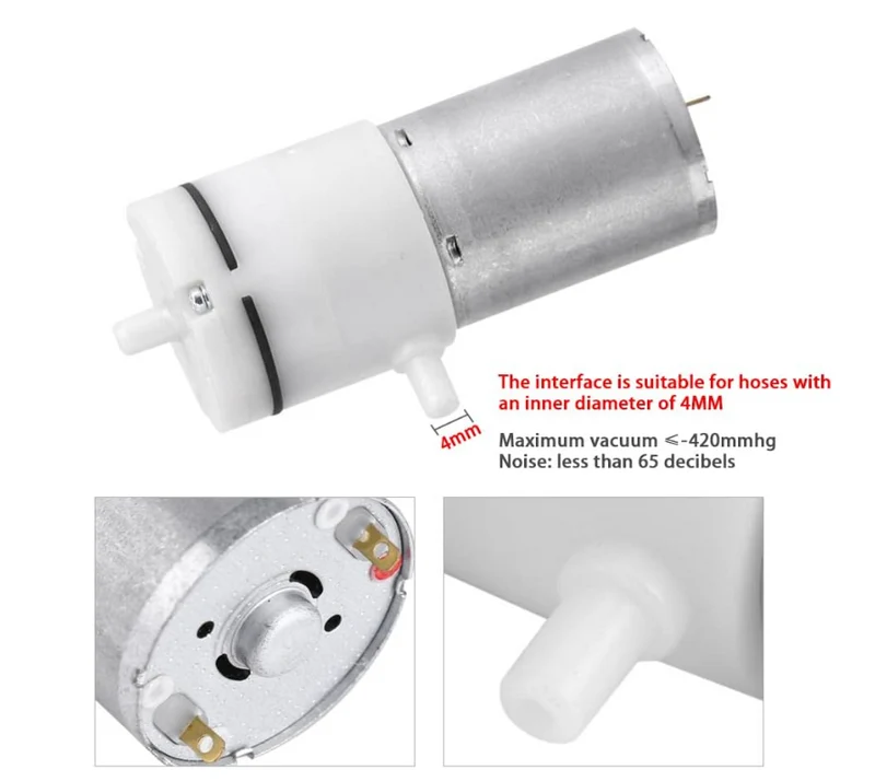 Mini Pompa Aria e Vuoto DC 12V per Elettrodomestici e Acquari - DEWIN