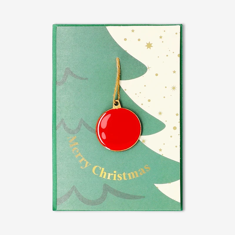 Christmas card - Christmas tree with ornament