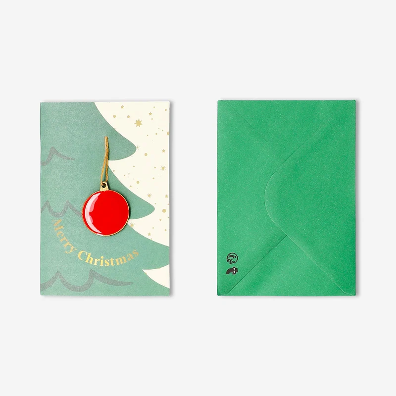 Christmas card - Christmas tree with ornament