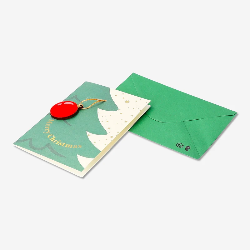 Christmas card - Christmas tree with ornament
