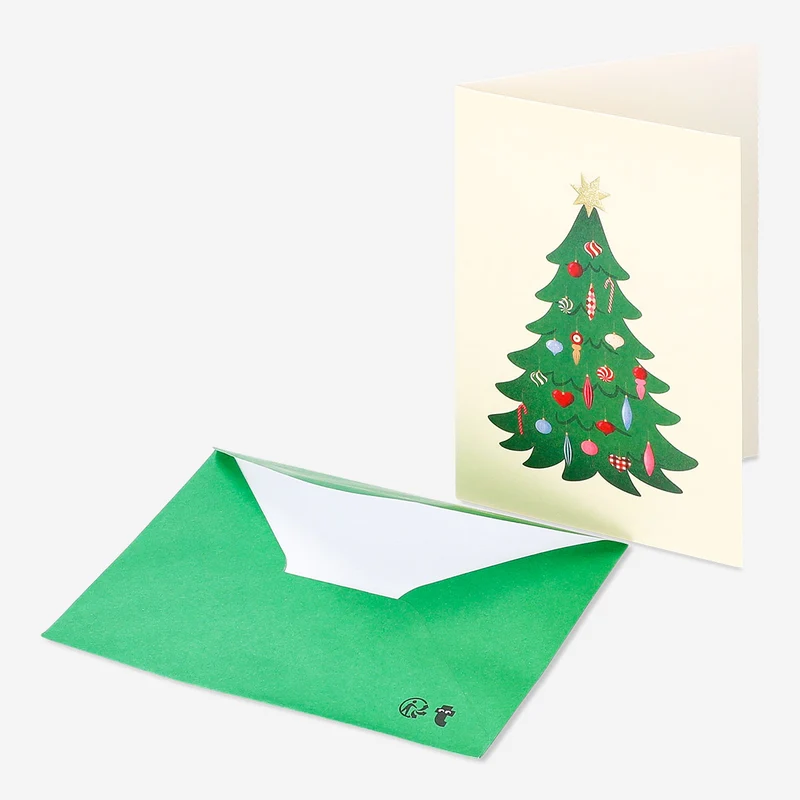 Christmas cards with envelopes. 5 pcs