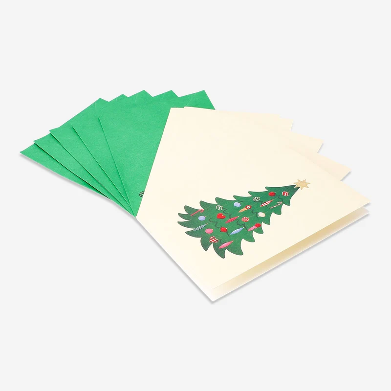 Christmas cards with envelopes. 5 pcs