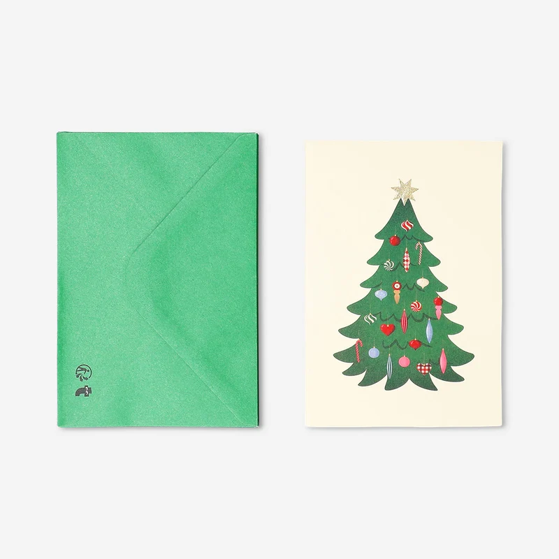 Christmas cards with envelopes. 5 pcs