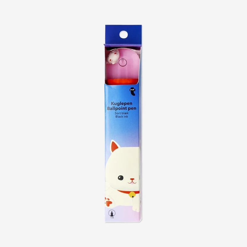 Ballpoint pen with lucky cat - Black ink