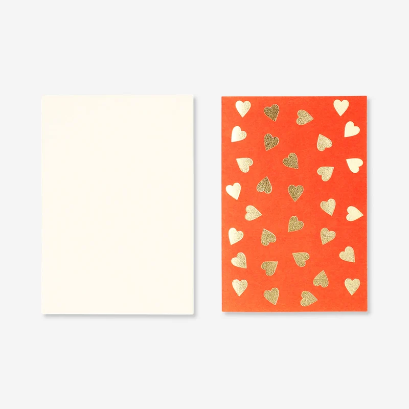 Greetings card - Foil hearts