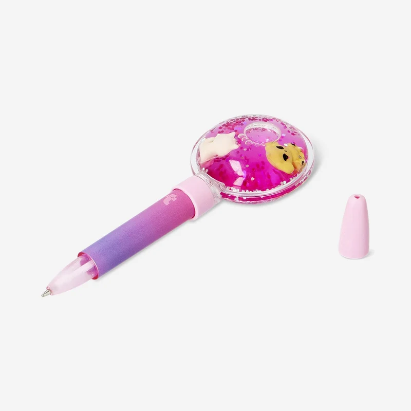 Ballpoint pen with globe topper - Black ink