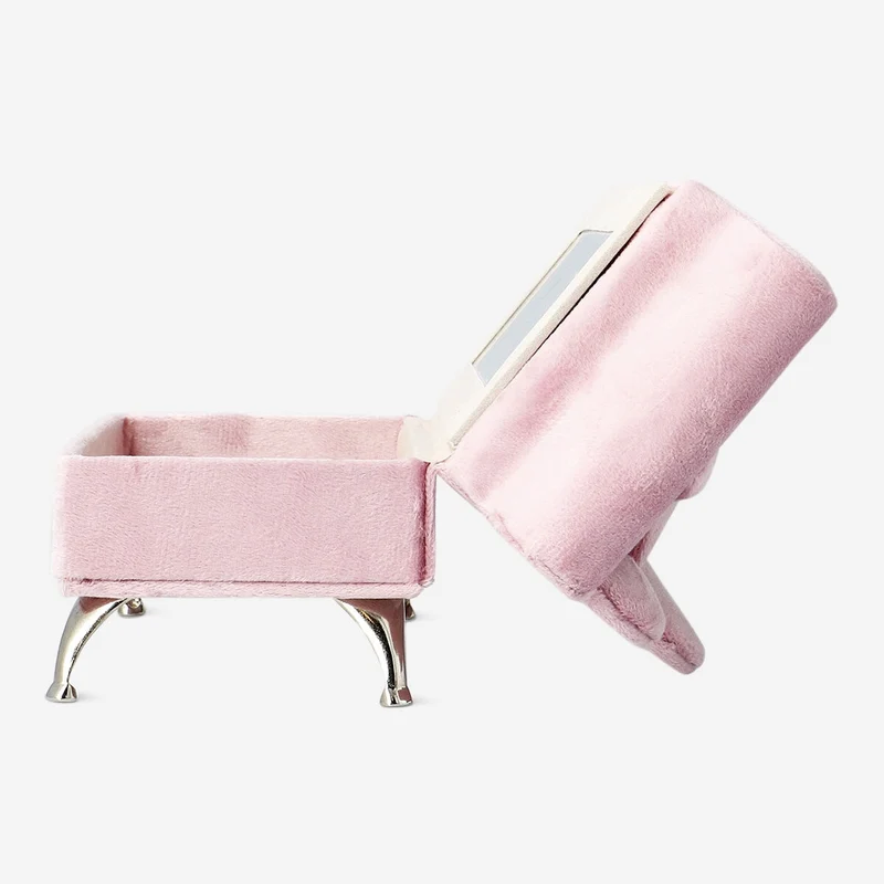 Sofa shaped velvet jewellery storage
