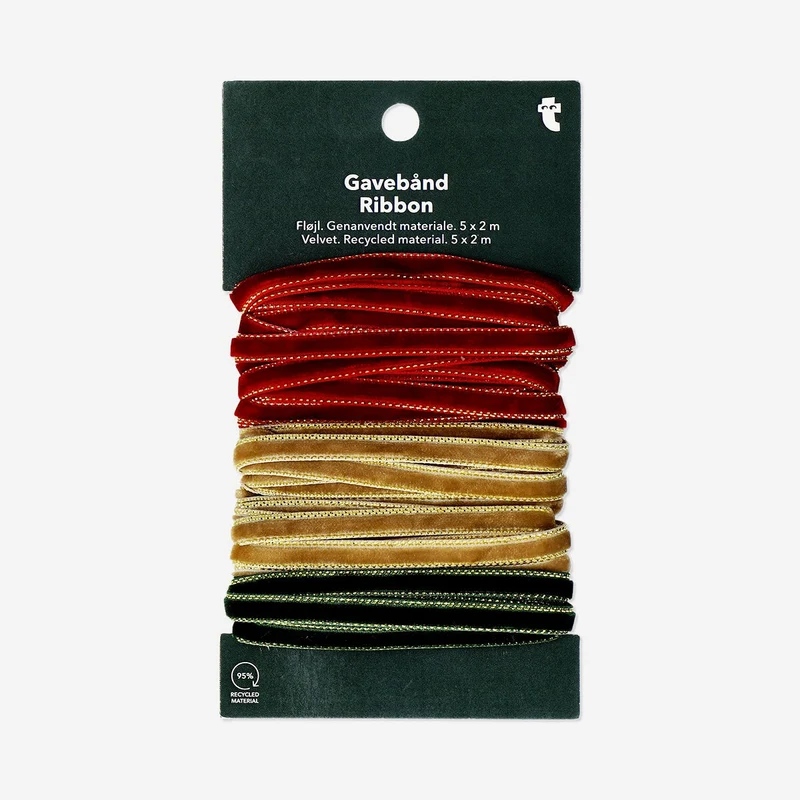 Set of velvet ribbon - 5 pcs