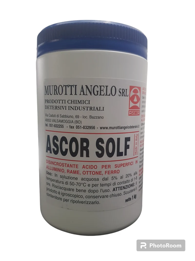 Disincrostante universale in polvere per uso professionale ASCOR SOLF
