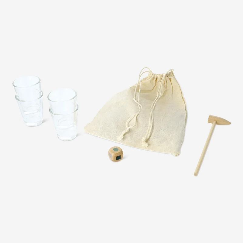 Stacking tower shot game for two to four players