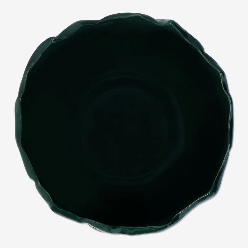Bowl with embossed holly pattern