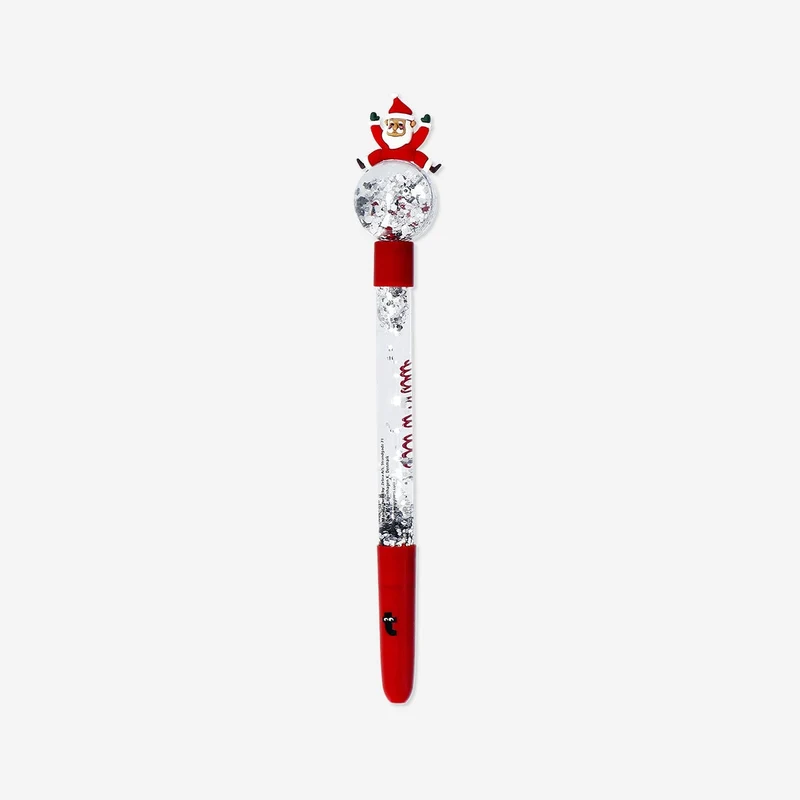 Snowglobe Santa ballpoint pen - Black ink