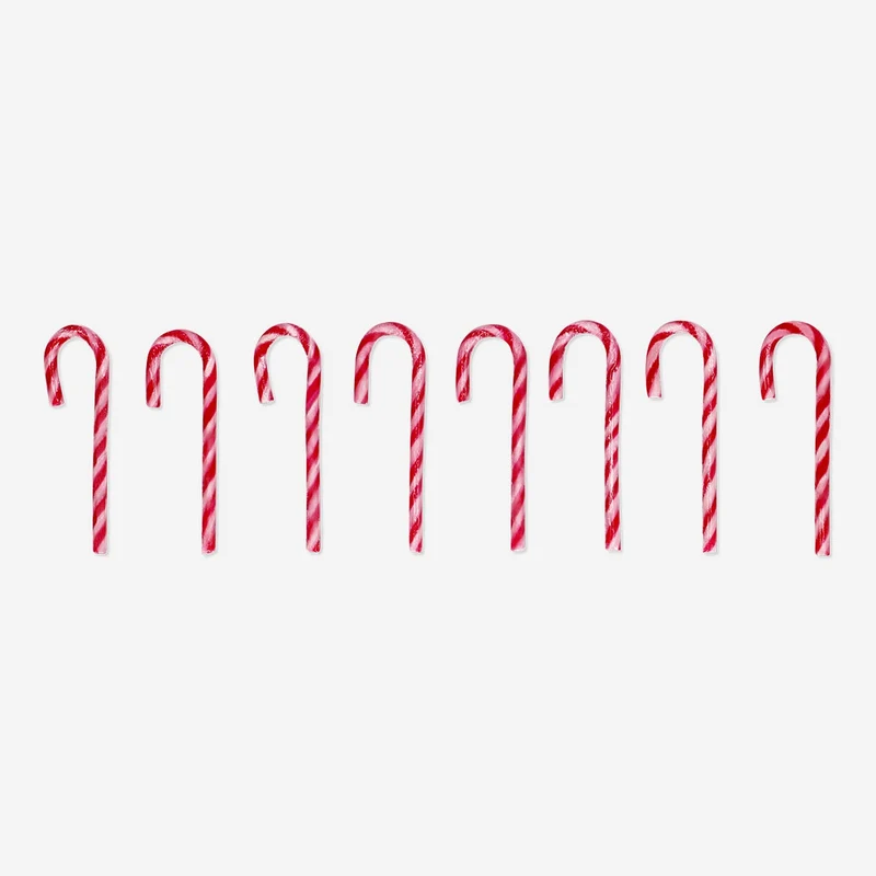 Candy canes with strawberry flavour - 8 pcs