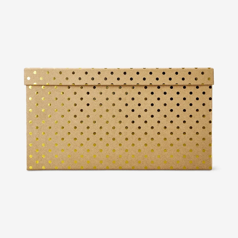 Gift box with foil dots - 28 cm