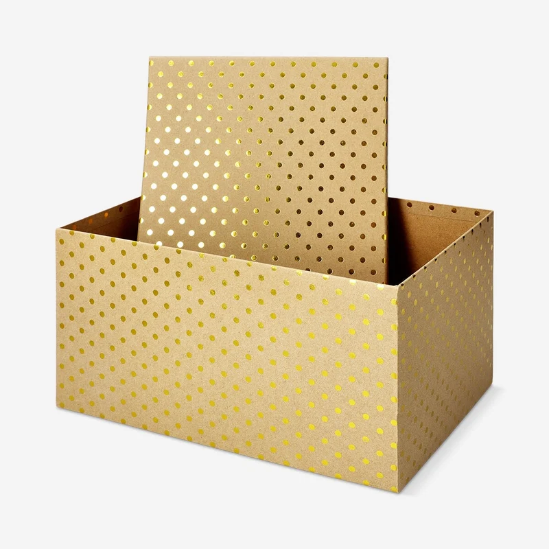 Gift box with foil dots - 28 cm