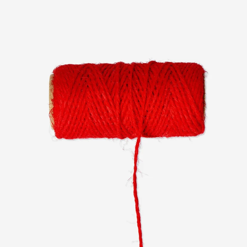 Red jute string - 20 m
