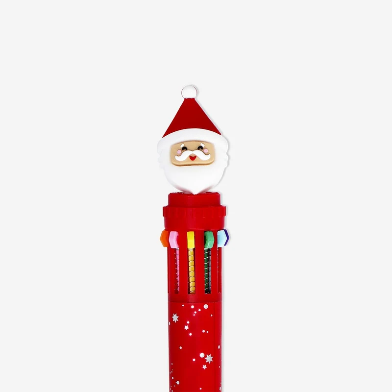Ballpoint pen with Santa - 10 Ink colours