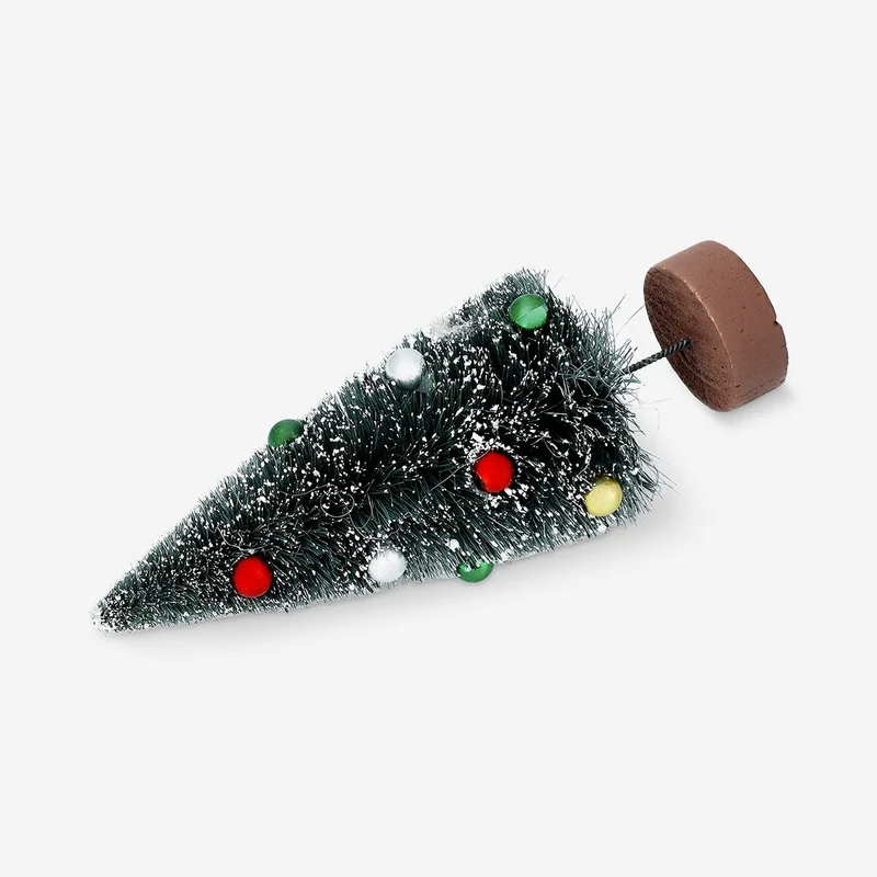 Decorative tree with coloured baubles - 17 cm