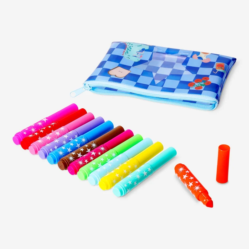 Mini dinosaur markers - 12 pcs