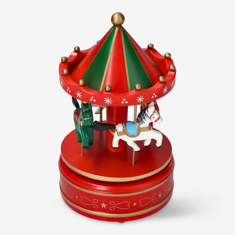 Musical merry-go-round music box - 19 cm