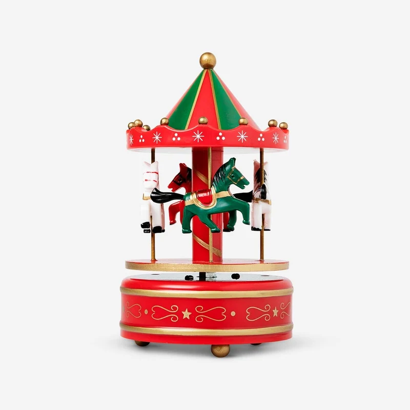 Musical merry-go-round music box - 19 cm