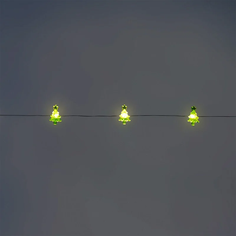 String lights with Christmas trees - 228 cm