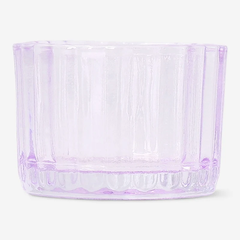 Purple glass tealight holder