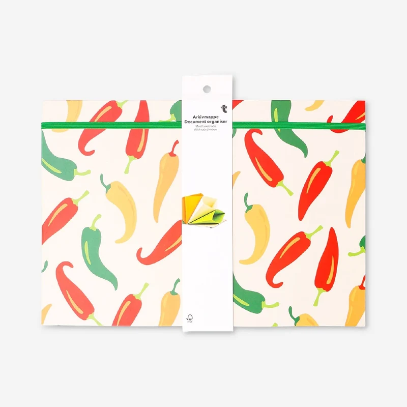 A4 chilli printed document organiser for paper