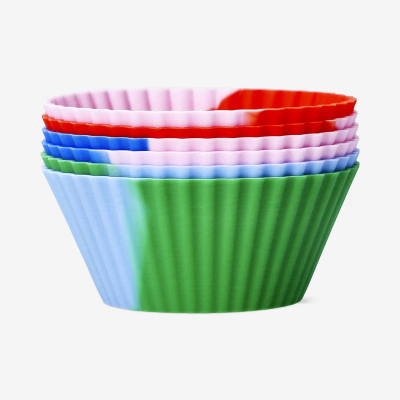 Silicone muffin baking molds - 6 pcs