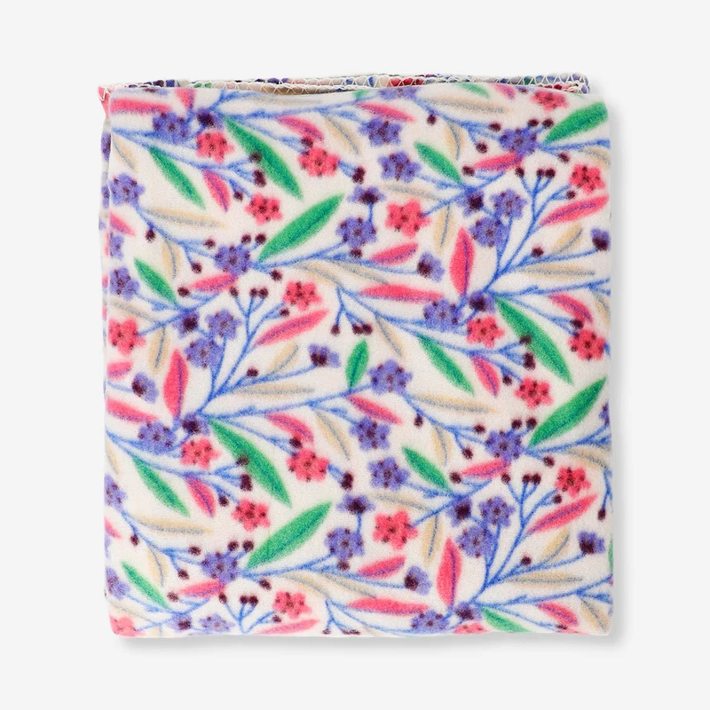 Floral fleece blanket - 180x130 cm