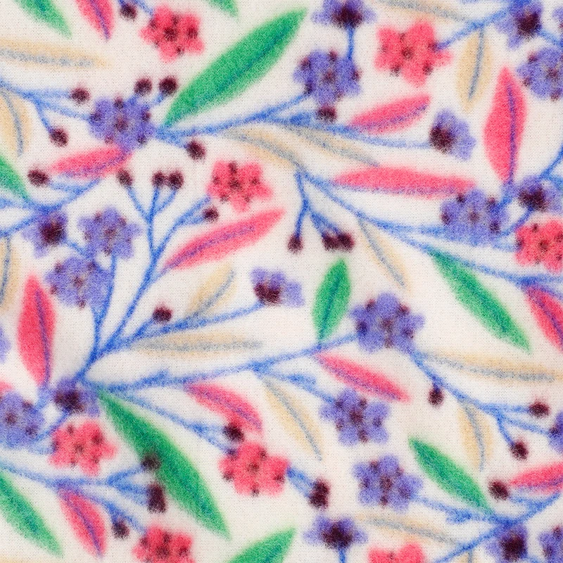 Floral fleece blanket - 180x130 cm