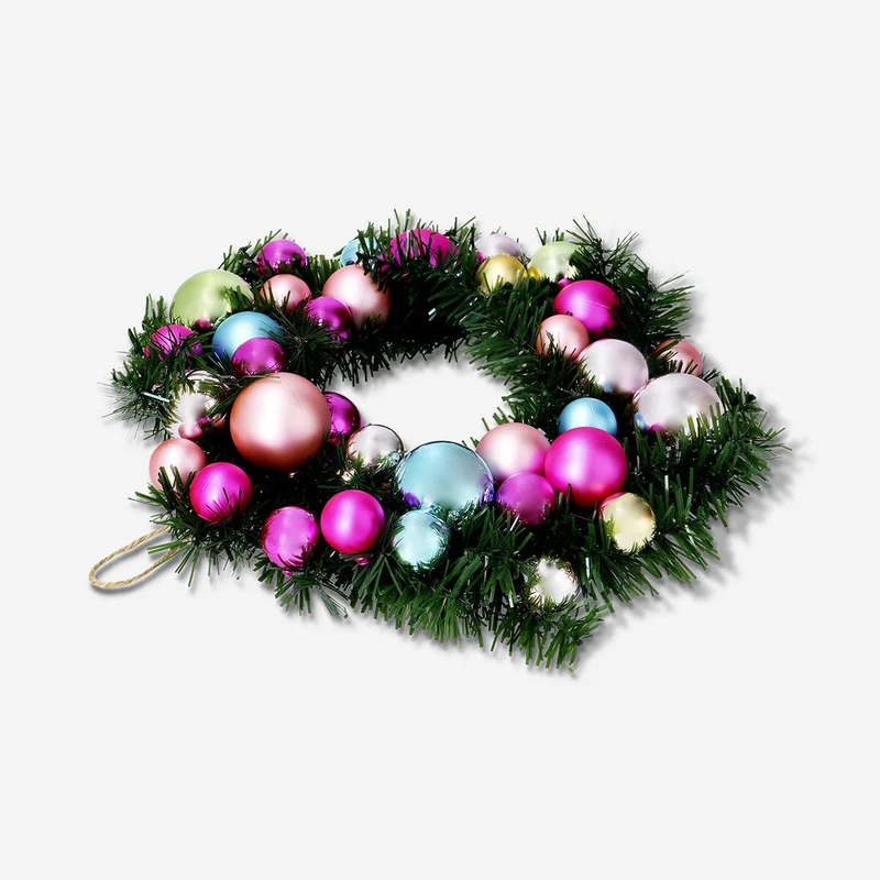 Wreath with baubles 30 cm
