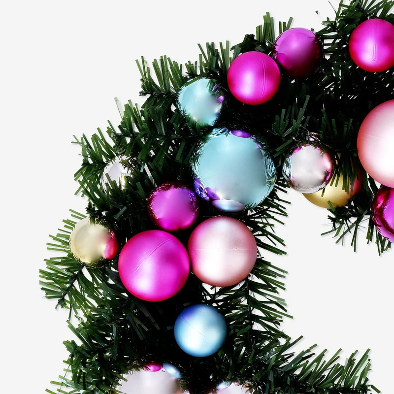 Wreath with baubles 30 cm