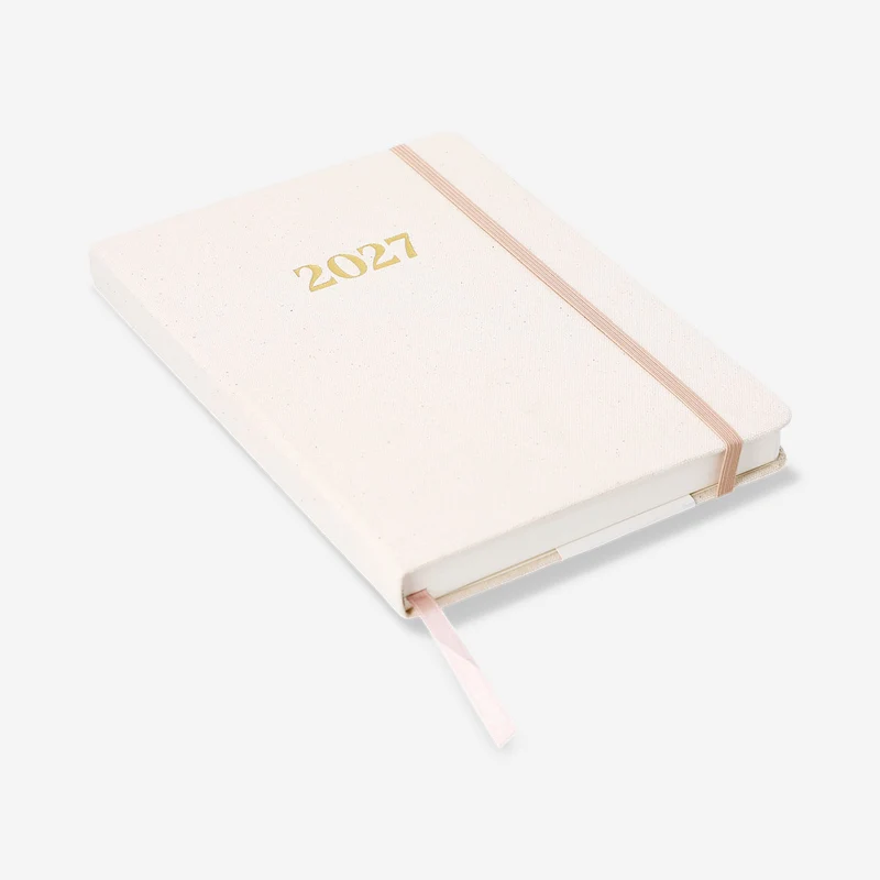 A5 fabric cover daily diary 2027 - English